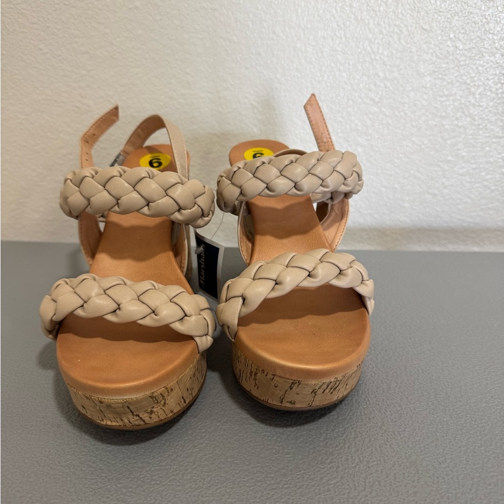 Braided Tan Platform Sandals